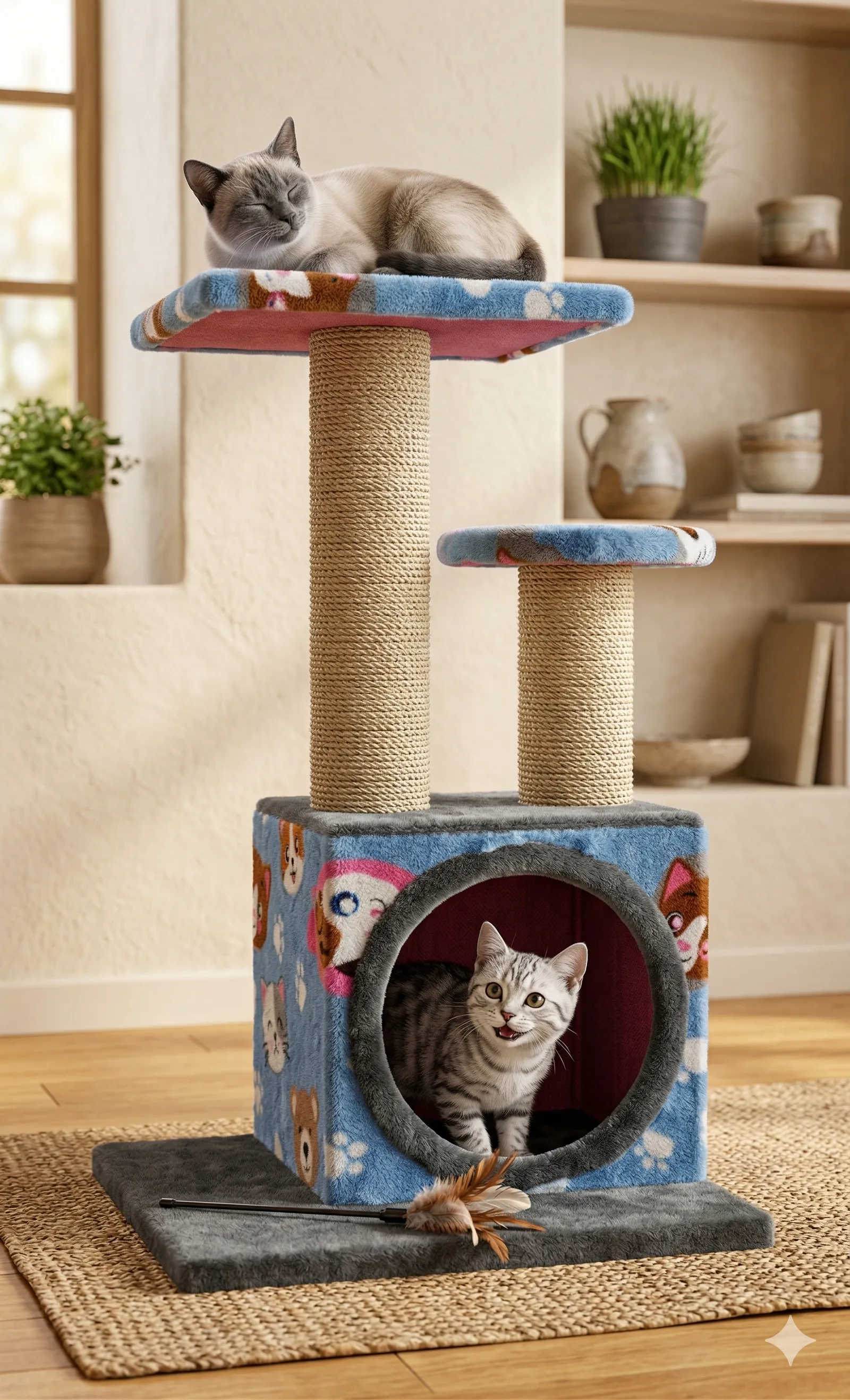 Rascador Casita - Mueble para gato